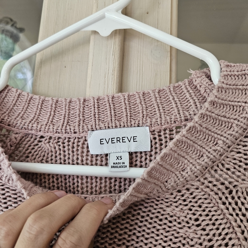 Evereve Ava Classic Knit Pullover Sweater Mauve Mushroom - Picture 5 of 12